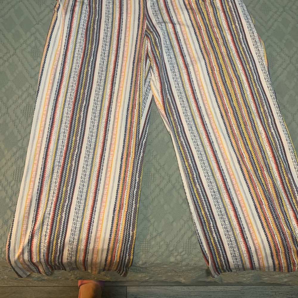 Robert Louis Multicolor Striped Wide Leg Pants